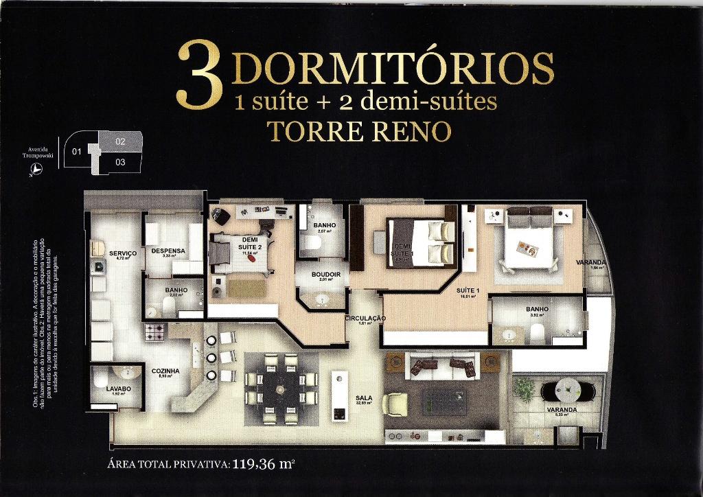 Apartamento, 3 quartos, 119 m² - Foto 7