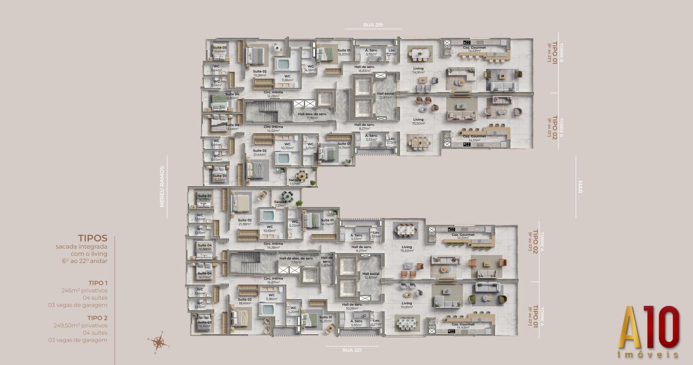 Apartamento, 4 quartos, 250 m² - Foto 40